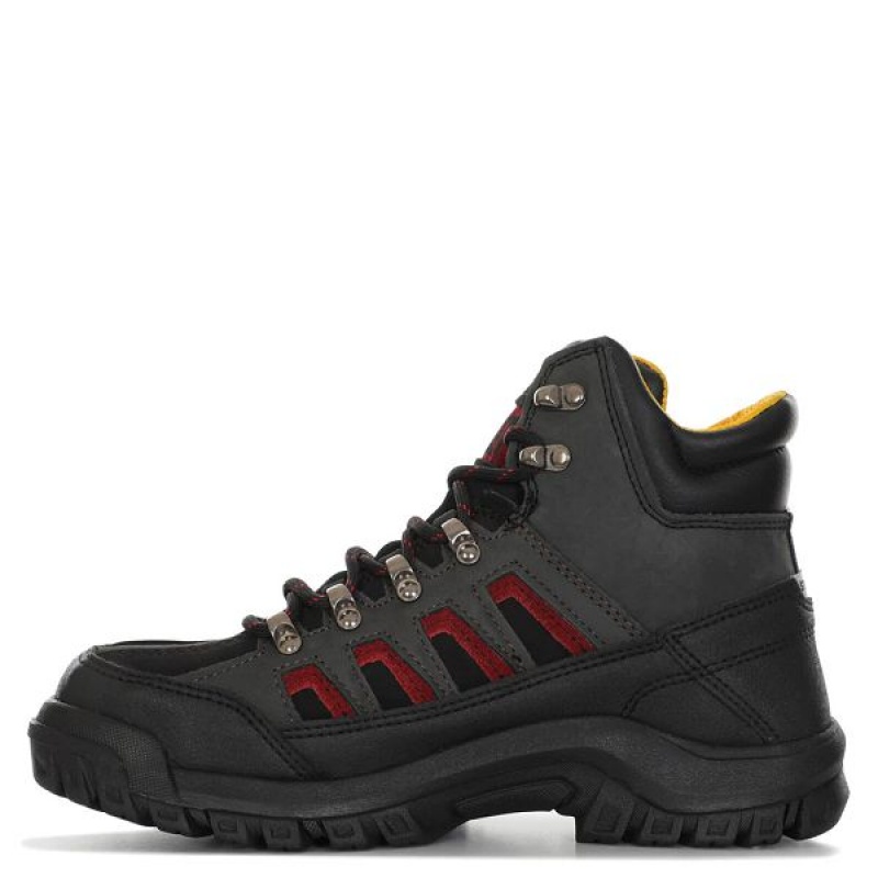 Men's Caterpillar Threshold CAG ST M4M Industrial Work Boots Black / Red | 628174-HOI