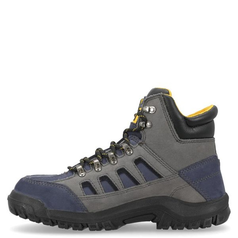 Men's Caterpillar Threshold CAG ST M4M Industrial Work Boots Grey / Navy | 094837-PAZ