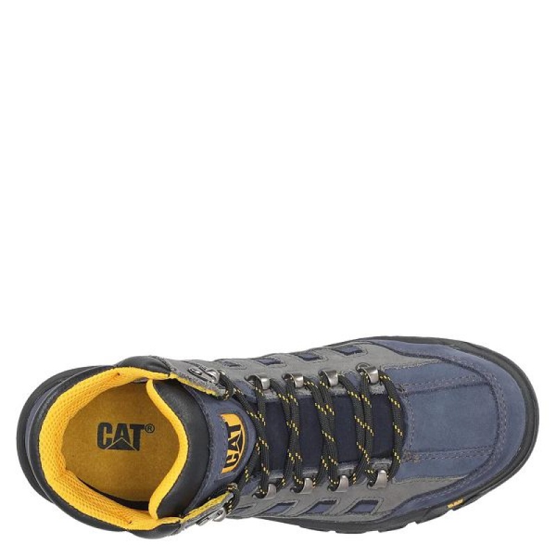 Men's Caterpillar Threshold CAG ST M4M Industrial Work Boots Grey / Navy | 094837-PAZ