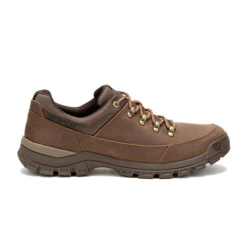 Men's Caterpillar Threshold Hiker Low Hiking Shoes Light / Brown | 470213-NAY