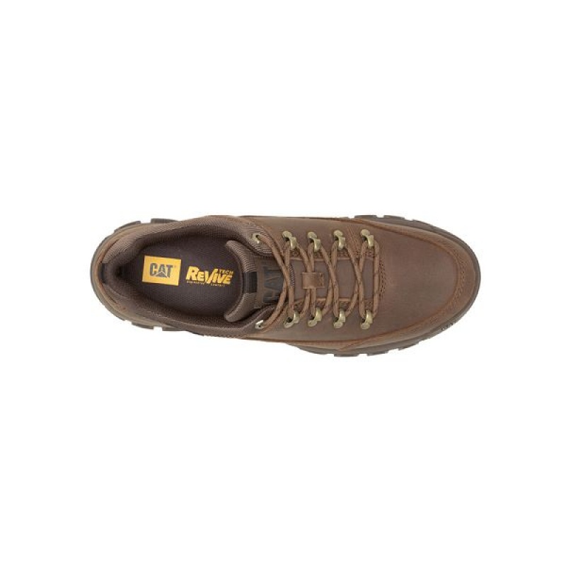 Men's Caterpillar Threshold Hiker Low Hiking Shoes Light / Brown | 470213-NAY