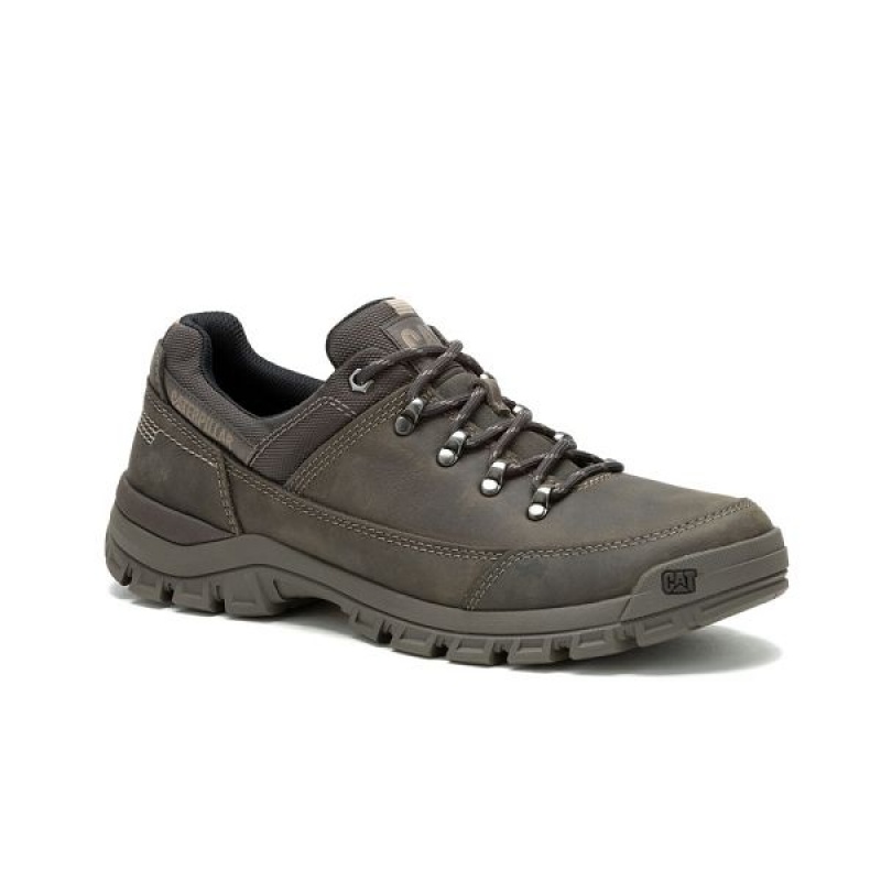 Men\'s Caterpillar Threshold Hiker Low Hiking Shoes Khaki | 972046-WBJ