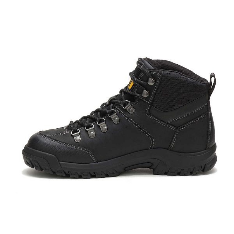 Men's Caterpillar Threshold Waterproof Work Boots Black | 038649-TUG