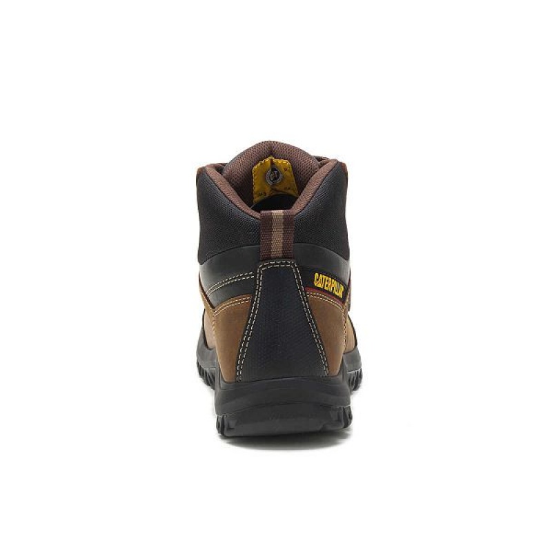 Men's Caterpillar Threshold Waterproof Work Boots Brown | 607249-UDS