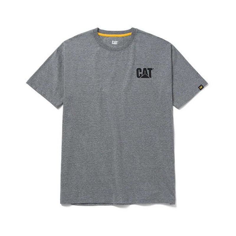 Men's Caterpillar Trademark Tee T-Shirt Dark / Grey | 568097-XOP