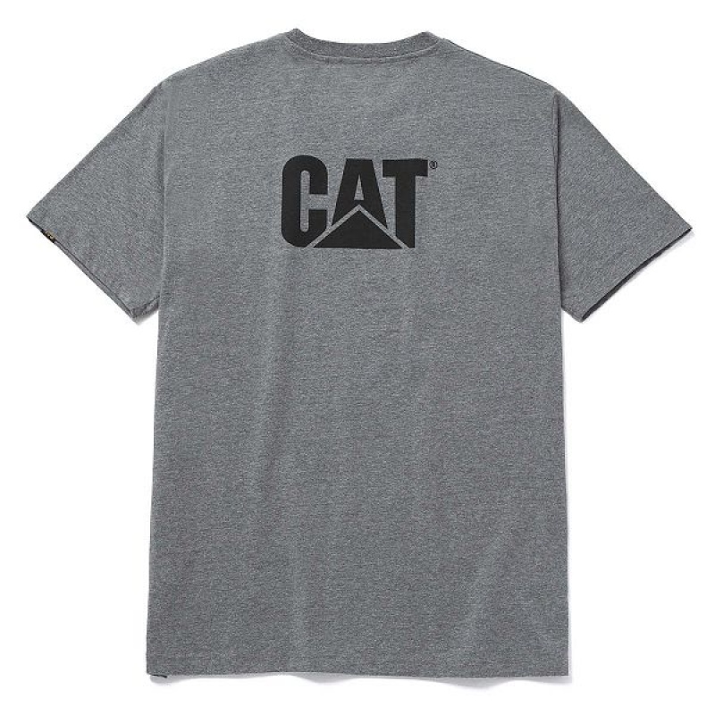 Men's Caterpillar Trademark Tee T-Shirt Dark / Grey | 568097-XOP