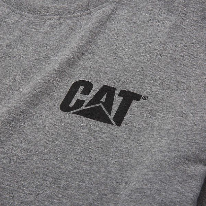 Men's Caterpillar Trademark Tee T-Shirt Dark / Grey | 568097-XOP