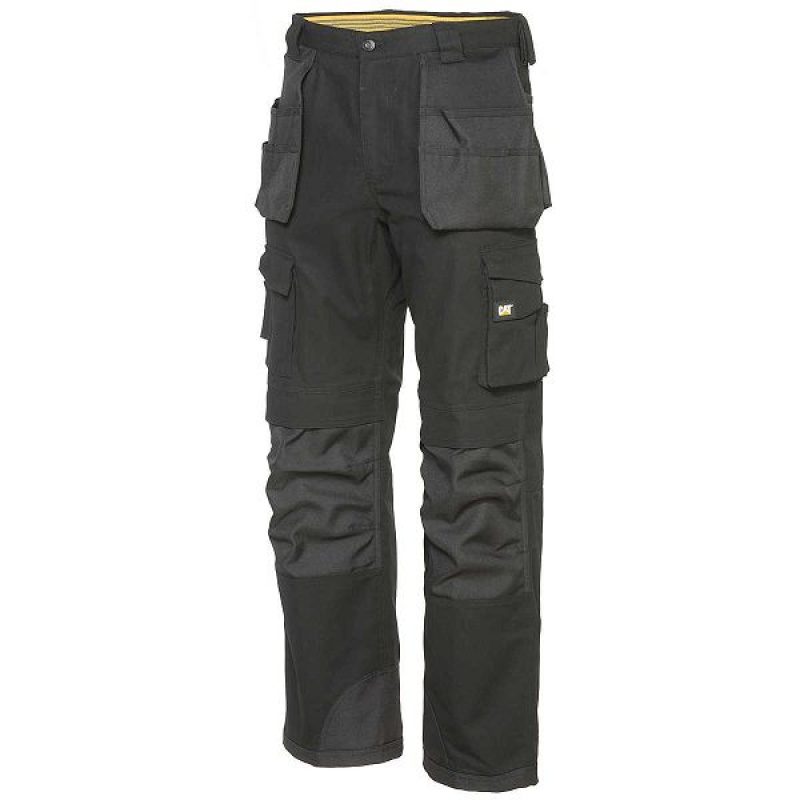 Men\'s Caterpillar Trademark Trouser Pants Black | 160748-GYM