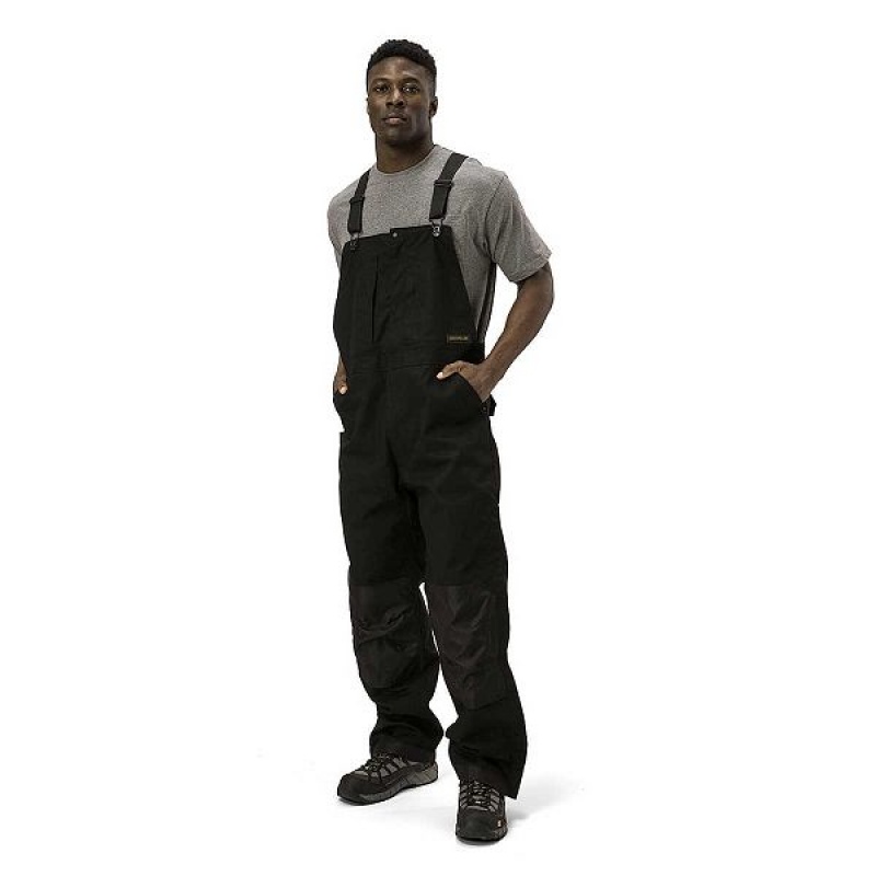 Men's Caterpillar Triton Insulated Bib Pants Black | 047291-HVN