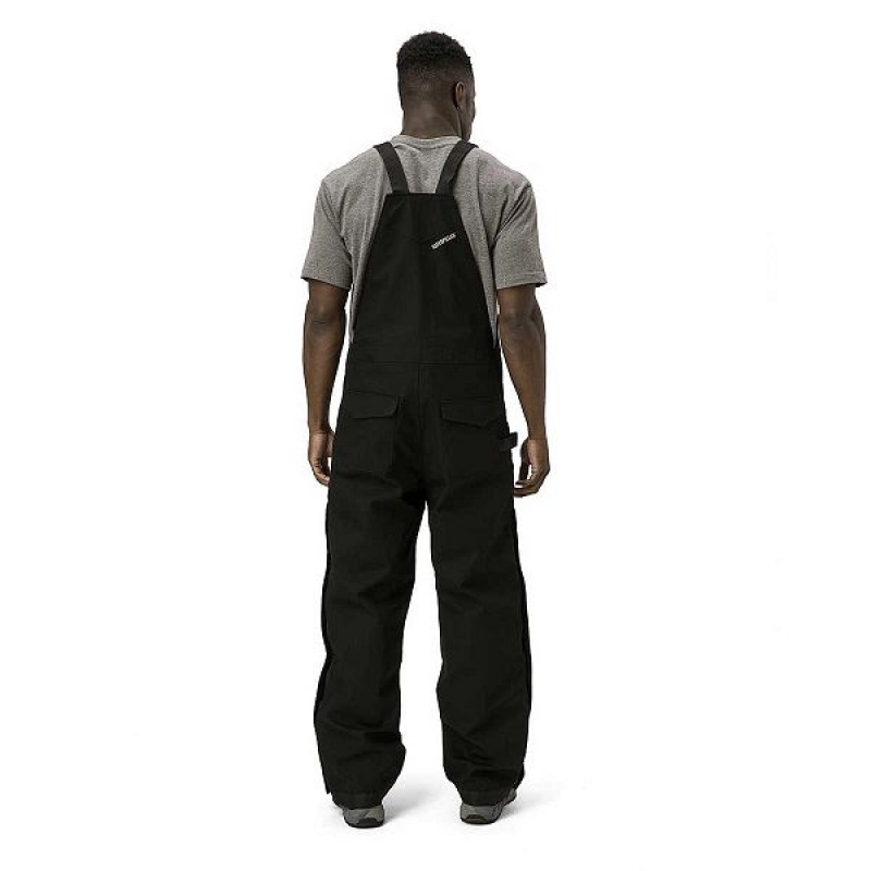 Men's Caterpillar Triton Insulated Bib Pants Black | 047291-HVN