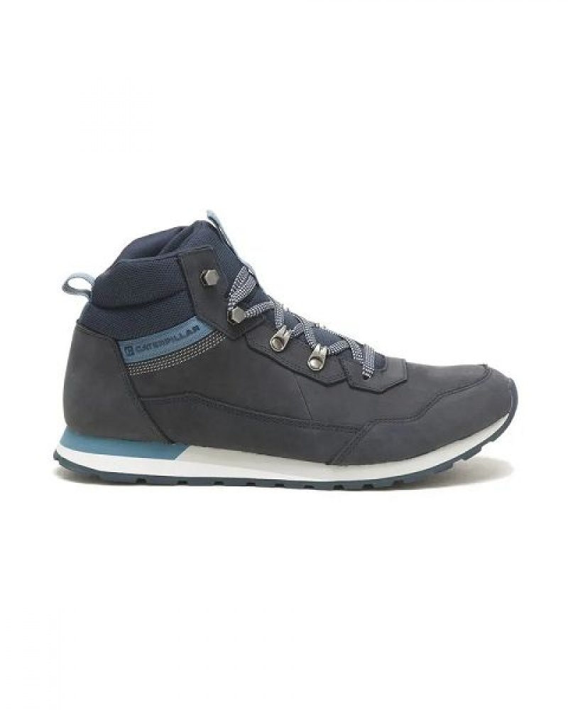 Men's Caterpillar Ventura Hiker Hi Sneakers Navy | 628705-JTS