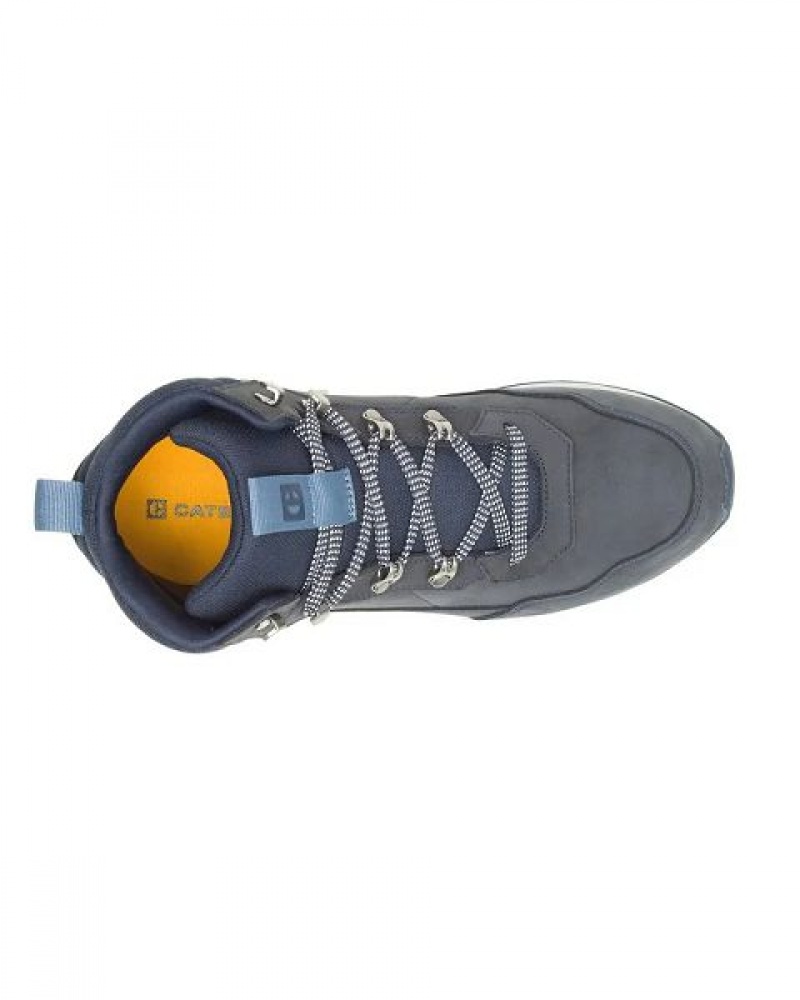 Men's Caterpillar Ventura Hiker Hi Sneakers Navy | 628705-JTS