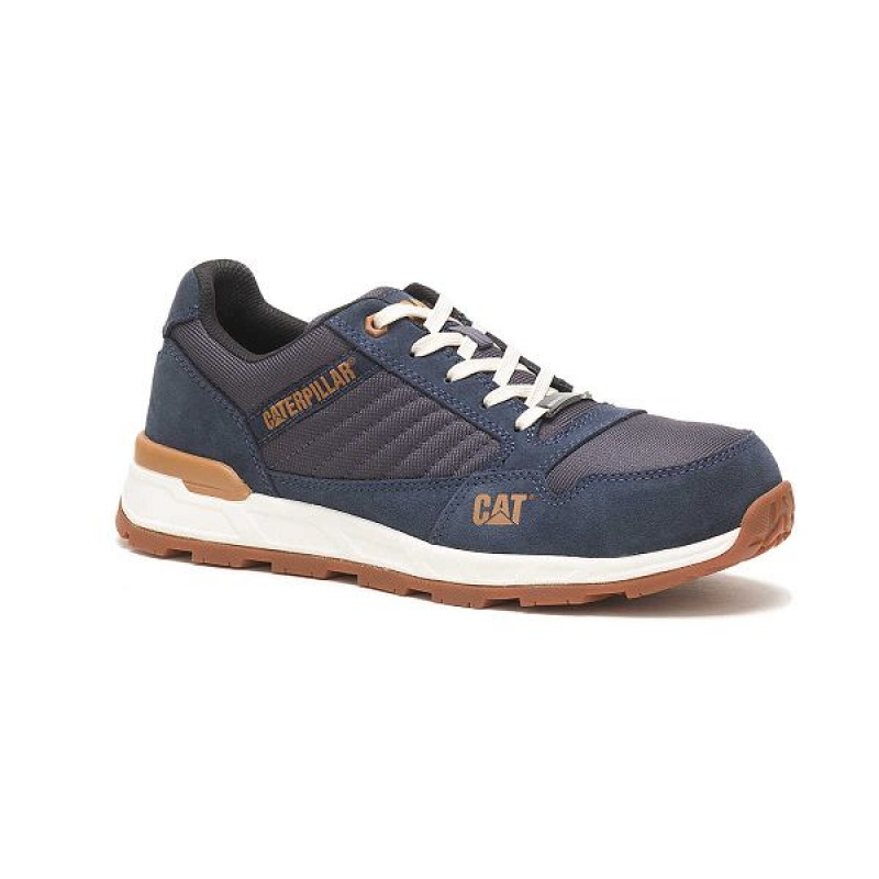 Men's Caterpillar Venward Composite Toe Work Shoes Navy | 126709-OYD