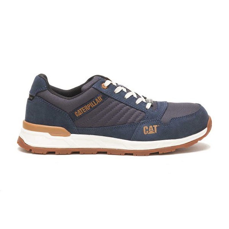 Men\'s Caterpillar Venward Composite Toe Work Shoes Navy | 126709-OYD