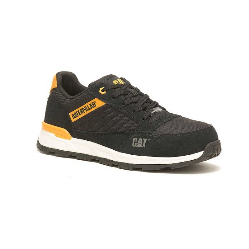 Men's Caterpillar Venward Composite Toe Work Shoes Black / Yellow | 386502-CJU