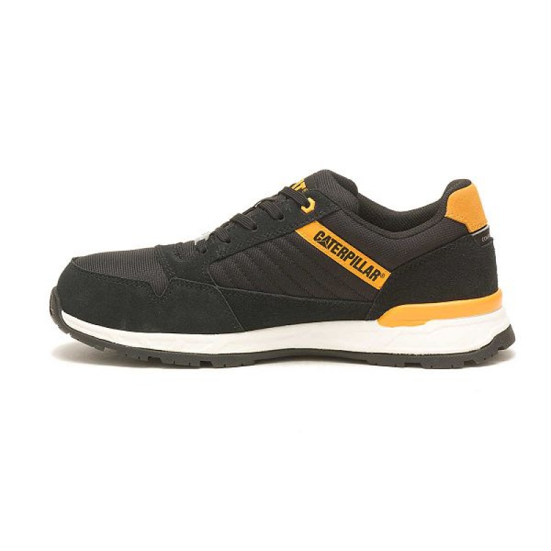 Men's Caterpillar Venward Composite Toe Work Shoes Black / Yellow | 386502-CJU