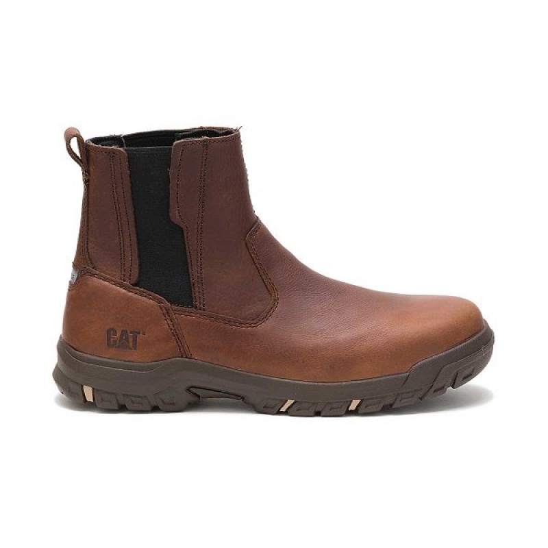 Women\'s Caterpillar Abbey Steel Toe Work Boots Brown | 670495-IYX