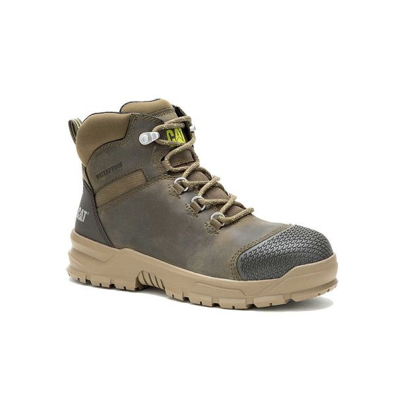 Women's Caterpillar Accomplice X Waterproof Steel Toe Work Boots Brown | 835096-SNZ