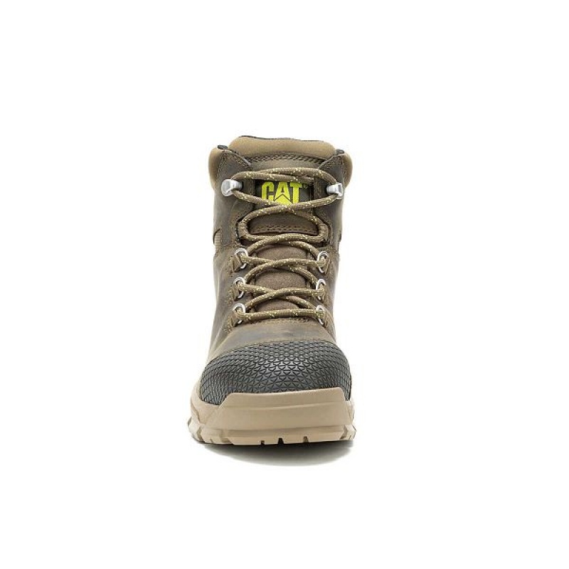 Women's Caterpillar Accomplice X Waterproof Steel Toe Work Boots Brown | 835096-SNZ