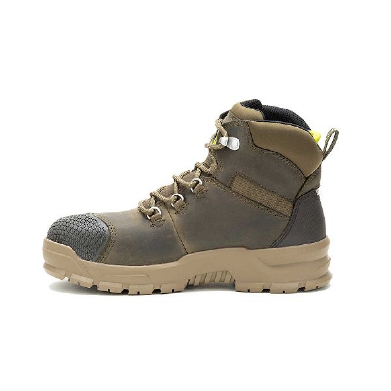 Women's Caterpillar Accomplice X Waterproof Steel Toe Work Boots Brown | 835096-SNZ