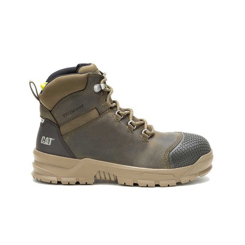 Women\'s Caterpillar Accomplice X Waterproof Steel Toe Work Boots Brown | 835096-SNZ