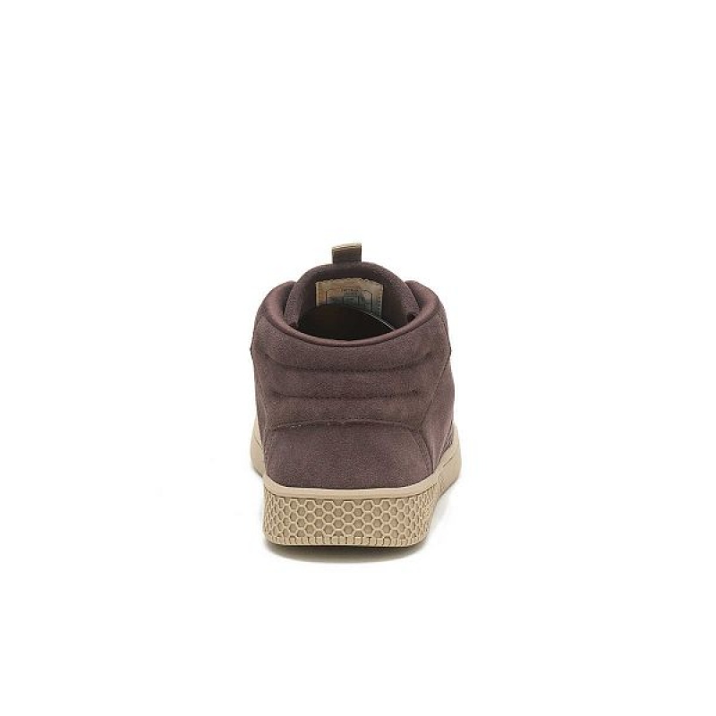 Women's Caterpillar CODE Pause Mid Sneakers Coffee | 081374-UOD