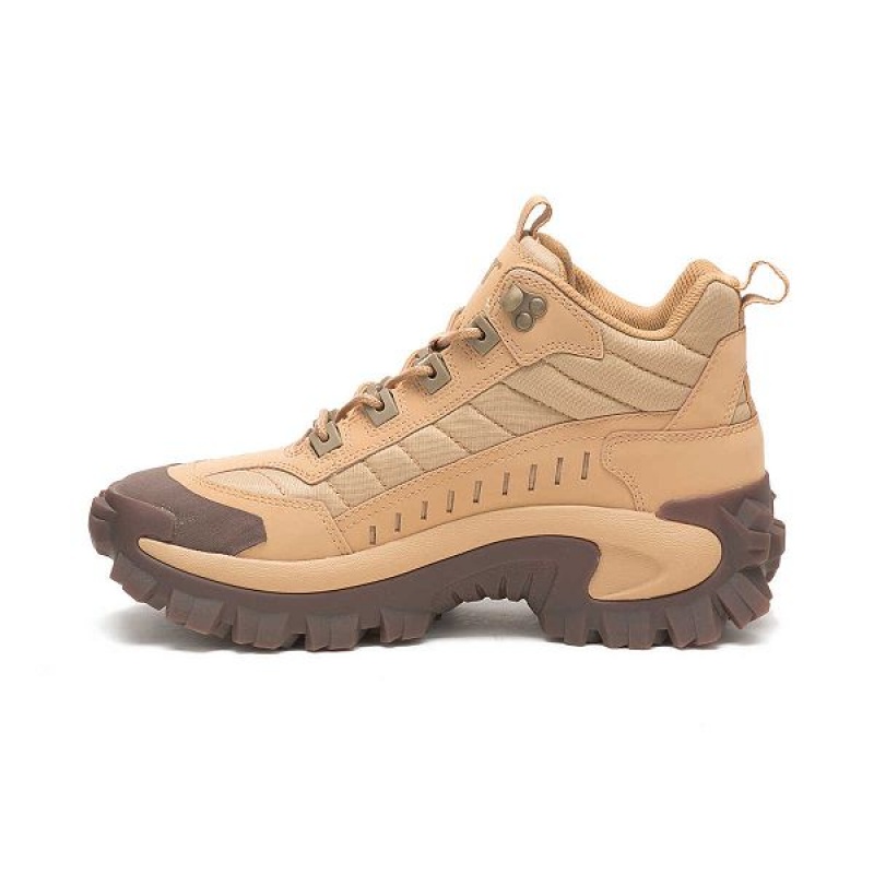 Women's Caterpillar Intruder Mid Sneakers Brown | 286139-QSJ