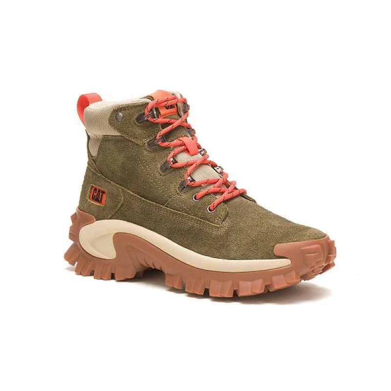 Women's Caterpillar Intruder Ply Boots Dark / Olive | 610937-TUI