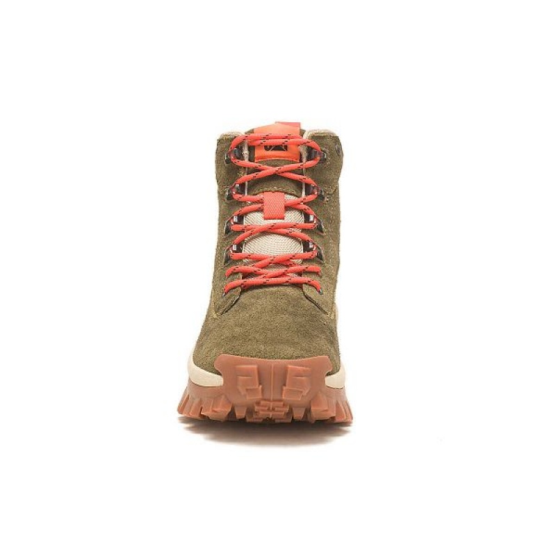 Women's Caterpillar Intruder Ply Boots Dark / Olive | 610937-TUI