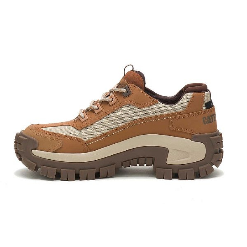 Women's Caterpillar Invader Steel Toe Work Shoes Brown | 502168-LWP