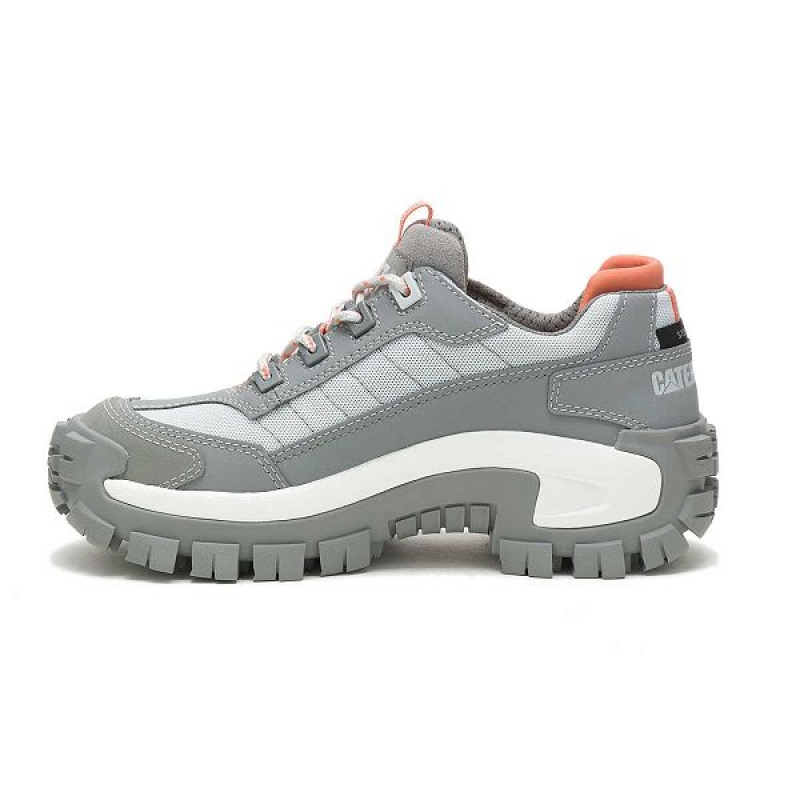 Women's Caterpillar Invader Steel Toe Work Shoes Grey | 372046-MSX