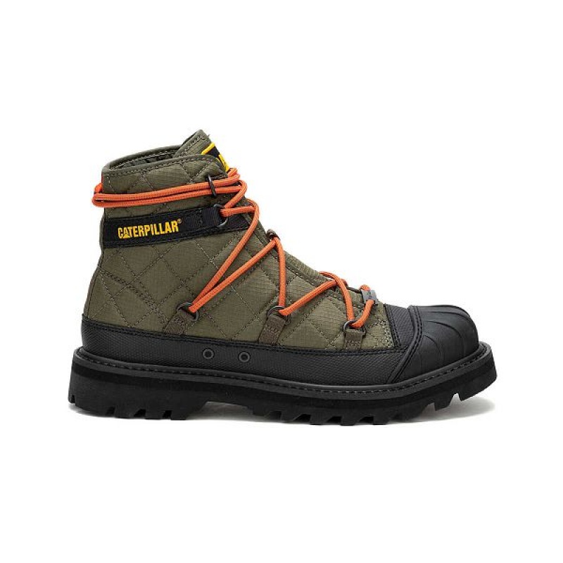 Women\'s Caterpillar Omaha Alt Lace Boots Olive | 960217-NIC