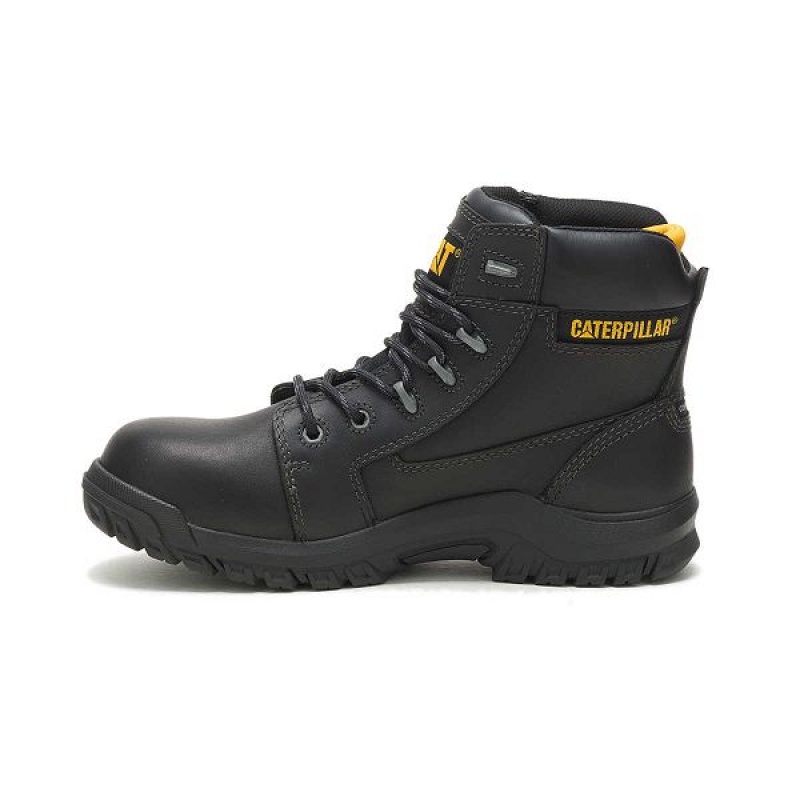 Women's Caterpillar Resorption Waterproof Composite Toe Work Boots Black | 380976-XWP