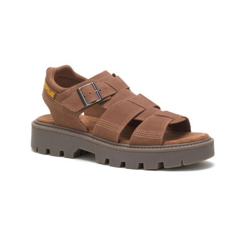 Women's Caterpillar Rigor Sandals Brown | 609548-KHD