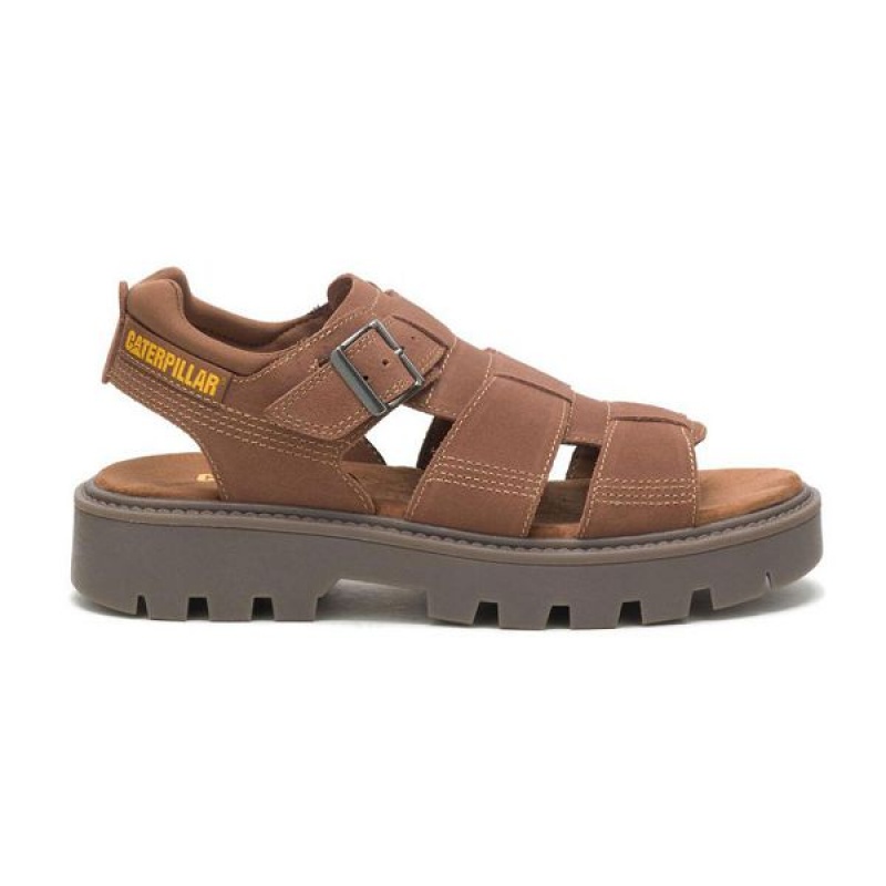 Women\'s Caterpillar Rigor Sandals Brown | 609548-KHD