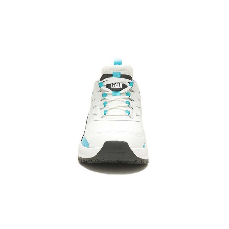 Women's Caterpillar Streamline Runner Carbon Composite Toe Work Shoes White / Blue | 239718-PNL