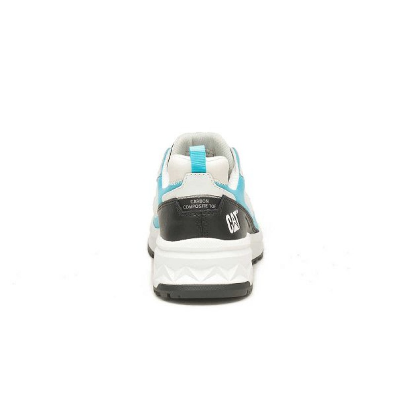 Women's Caterpillar Streamline Runner Carbon Composite Toe Work Shoes White / Blue | 239718-PNL